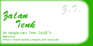 zalan tenk business card